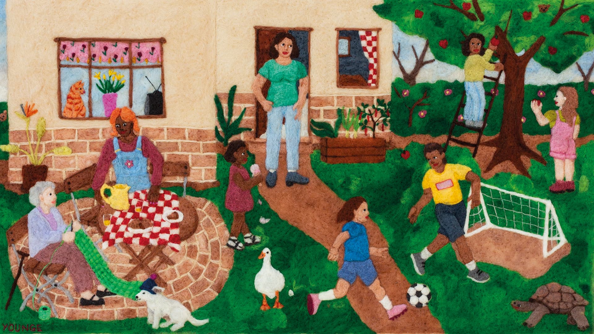 Illustration of emergency essentials provided to women and children fleeing domestic abuse